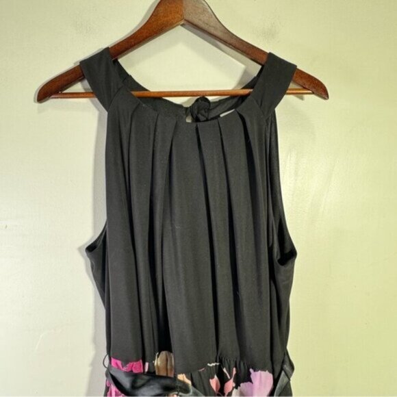 Laura Plus Floral Maxi Dress Satin Belt with Pockets Size 22 - Picture 4 of 10